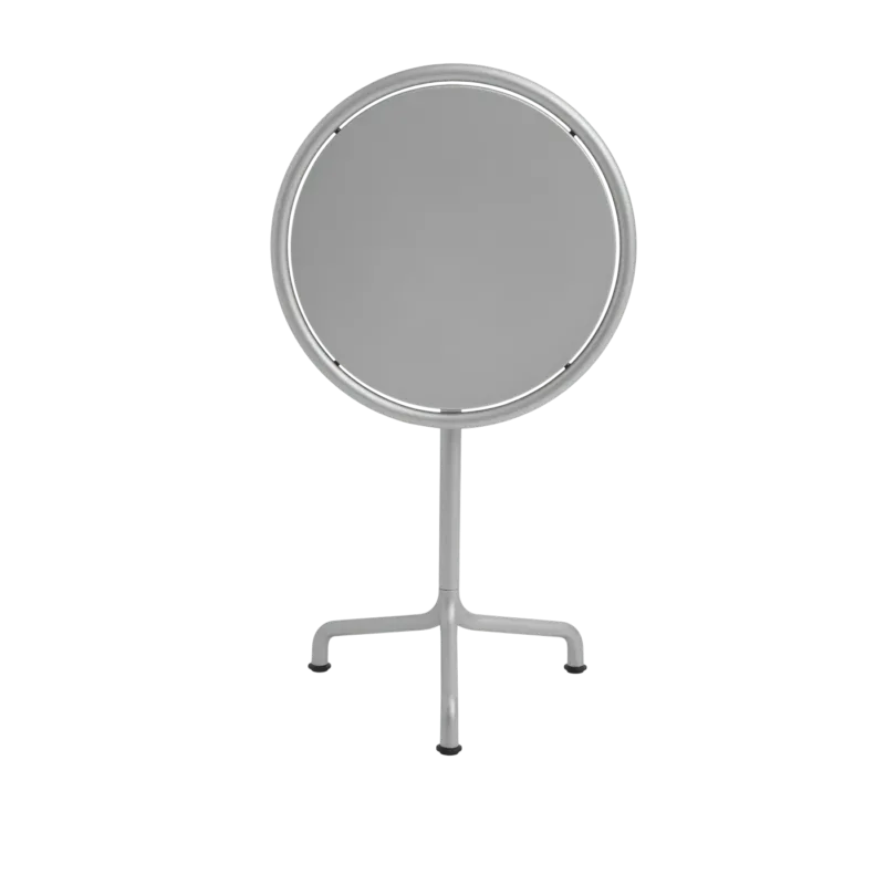 Table de jardin ronde en aluminium laqué gris argenté 55x74cm Deville - HAY - The Cool Republic