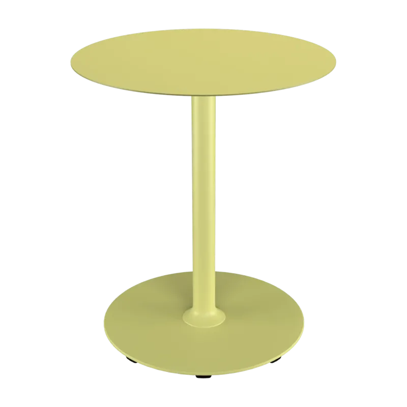Table d'extérieur ronde en aluminium jaune citron 64x74cm pico - Houe - The Cool Republic
