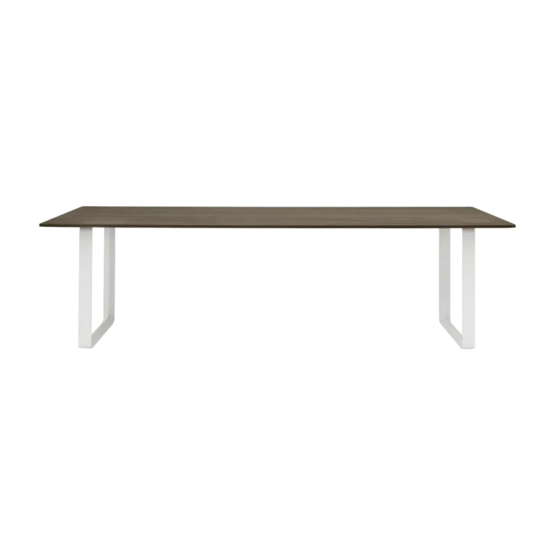 Table en chêne massif fumé et aluminium blanc 255 x 108 cm 70/70 - Muuto - The Cool Republic