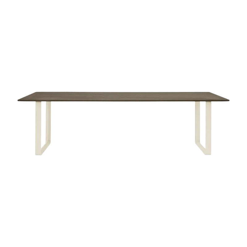 Table en chêne massif fumé et aluminium sable 255 x 108 cm 70/70 - Muuto - The Cool Republic