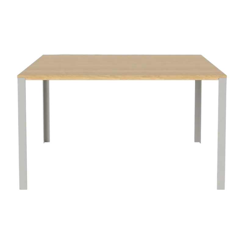 Table en chêne massif huilé et acier laqué gris 130 x 130 cm Link - Bolia - The Cool Republic