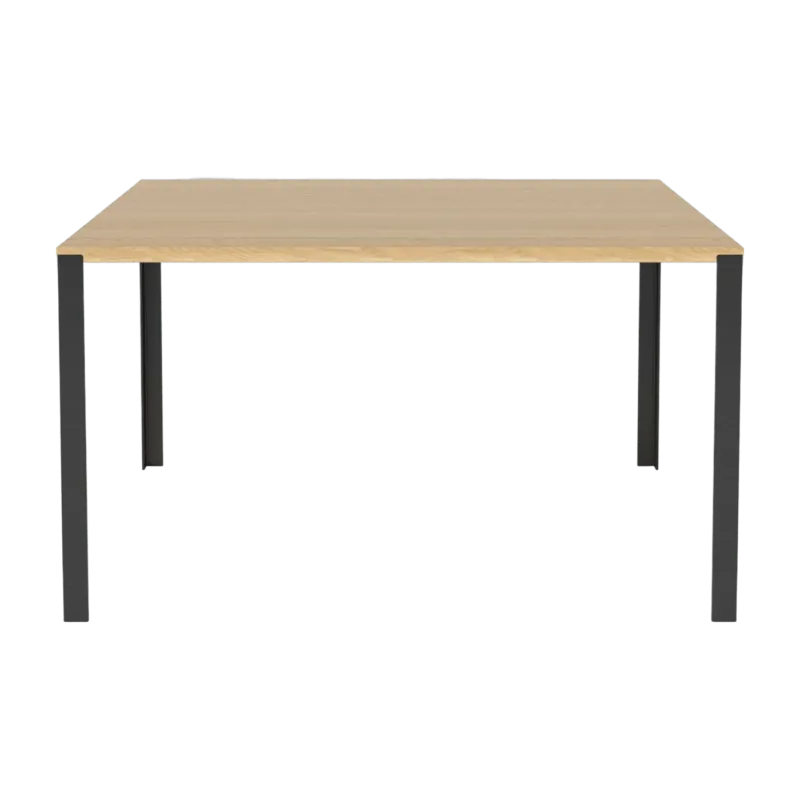 Table en chêne massif huilé et acier laqué noir 130 x 130 cm Link - Bolia - The Cool Republic