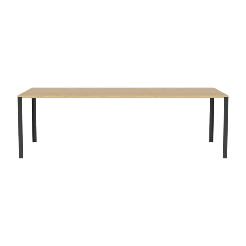 Table en chêne massif huilé et acier laqué noir 90 x 240 cm Link - Bolia - The Cool Republic