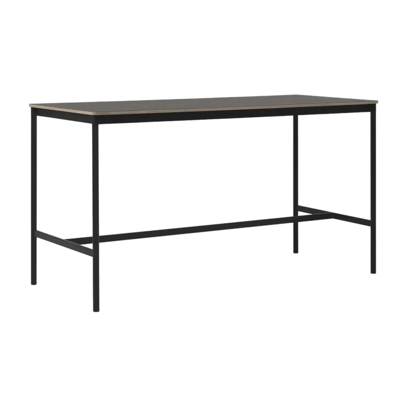 Table haute en linoléum noire contreplaqué 85 x 190 x 105 cm Base - Muuto - The Cool Republic