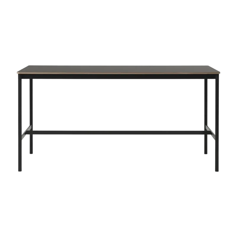 Table haute en linoléum noire contreplaqué 85 x 190 x 95 cm Base - Muuto - The Cool Republic