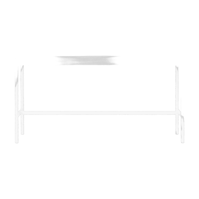 Table haute en stratifié blanc et piètement blanc 50 x 190 x 95 cm Base - Muuto - The Cool Republic