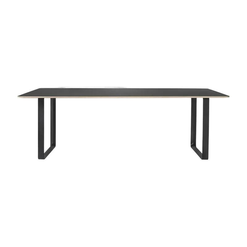 Table noire piétement noir 225 cm 70-70 - Muuto - The Cool Republic
