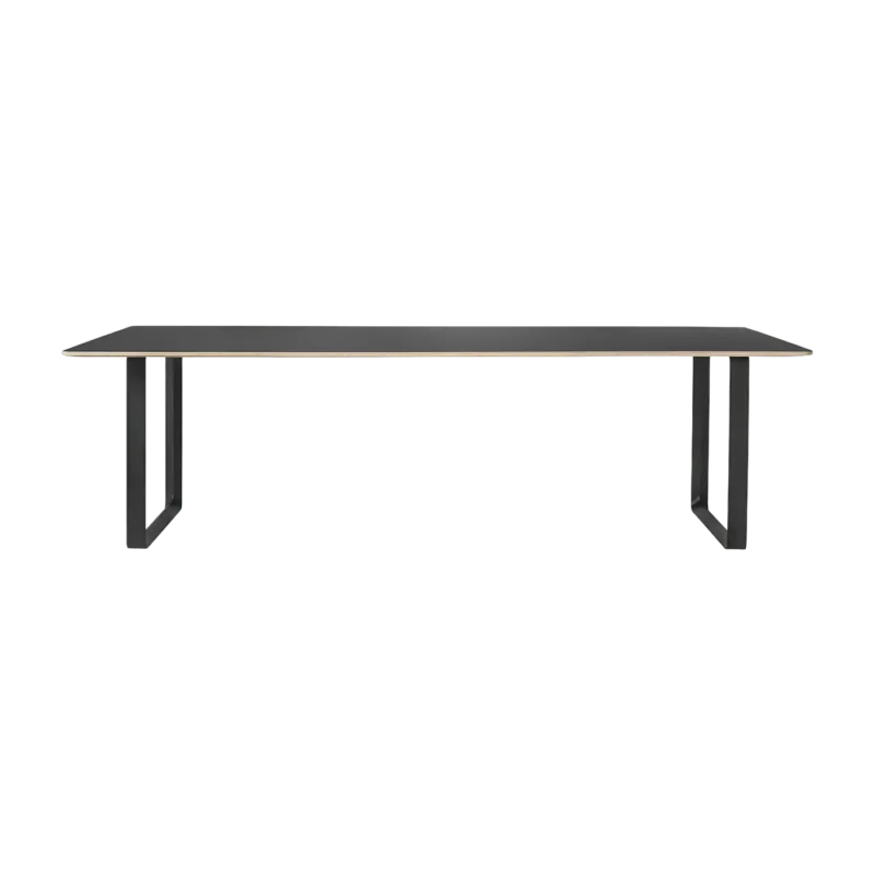 Table noire piétement noir 255 cm 70-70 - Muuto - The Cool Republic