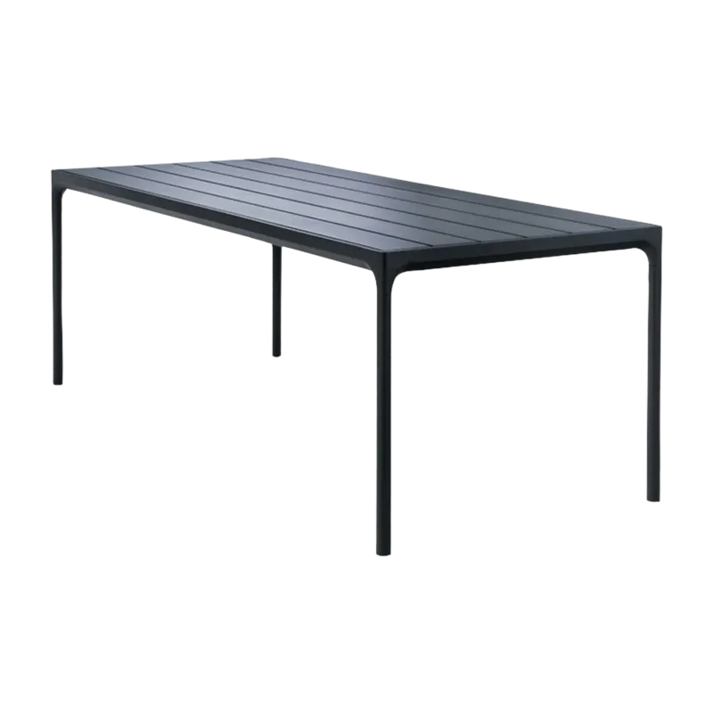 Table rectangulaire 210x90 cm en métal noir FOUR - Houe - The Cool Republic