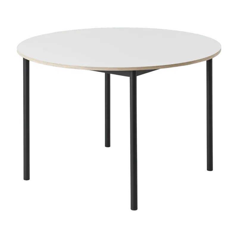 Table ronde blanche piétement noir 110 cm Base - Muuto - The Cool Republic