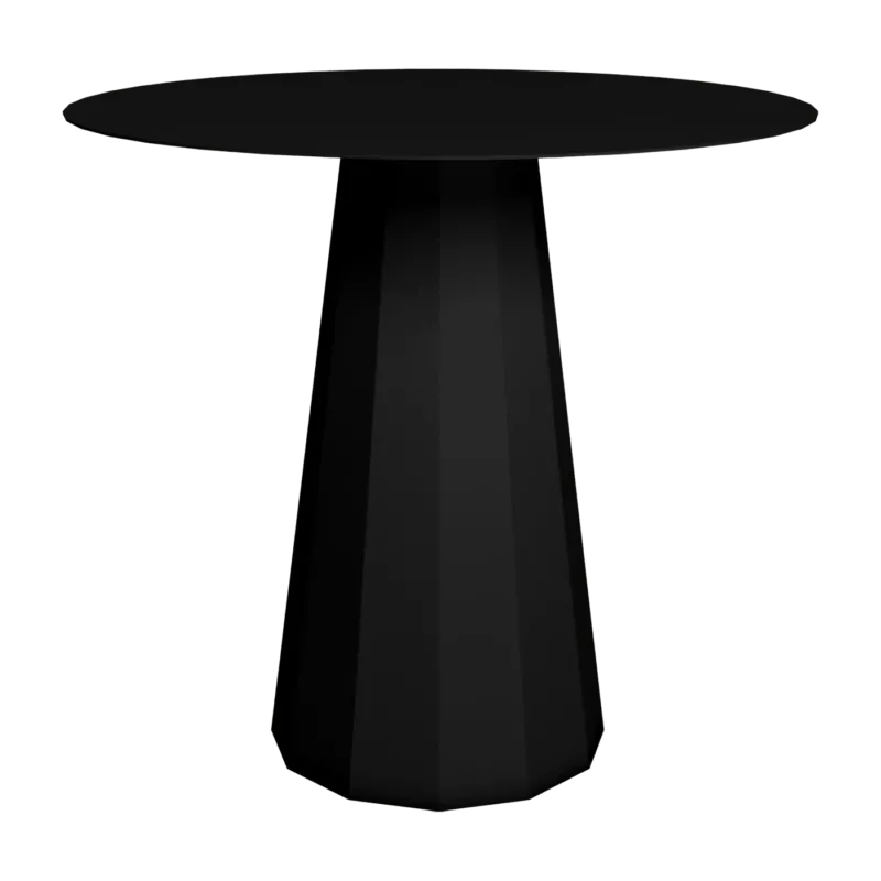 Table ronde en acier mat noir 80 cm Ankara - Matière Grise - The Cool Republic