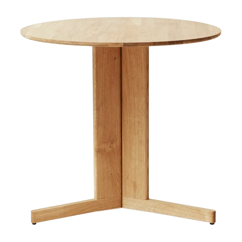 Table ronde en chêne blanc huilé 75 cm Trefoil - Form & Refine - The Cool Republic
