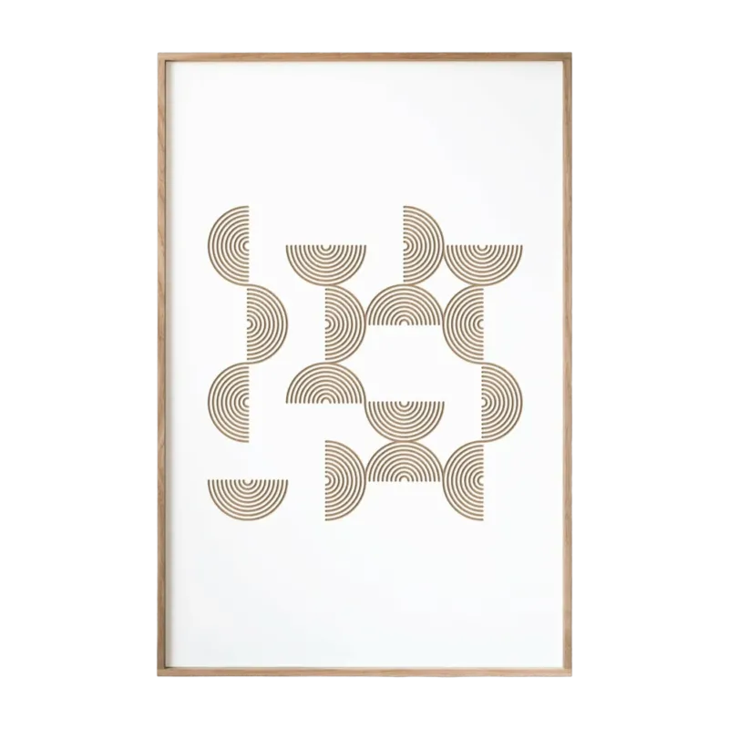Tableau blanc avec reliefs 40 x 60 cm Loo - Kōje & Møhe - The Cool Republic