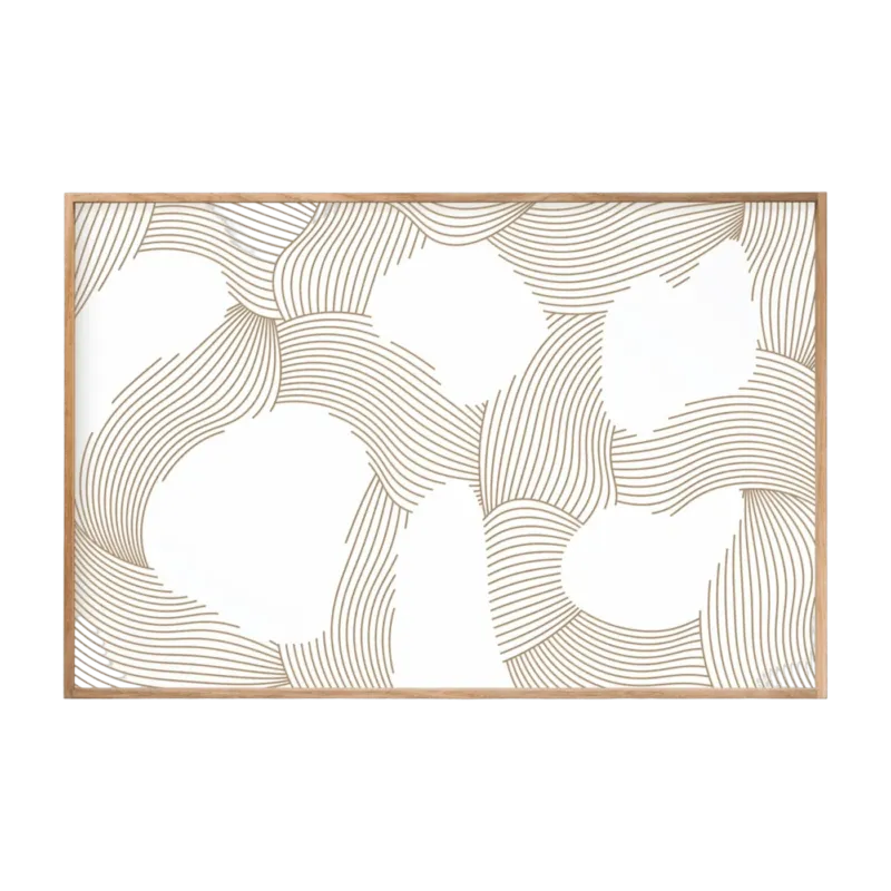 Tableau blanc avec reliefs 60 x 40 cm Albe - Kōje & Møhe - The Cool Republic