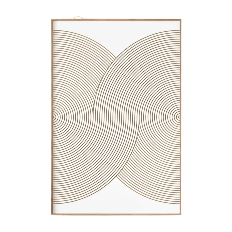 Tableau blanc avec reliefs 60 x 90 cm Foehn - Kōje & Møhe - The Cool Republic