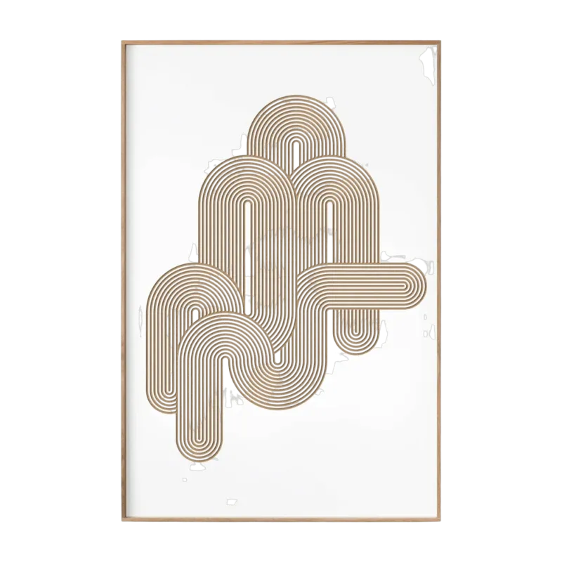 Tableau blanc avec reliefs 60 x 90 cm Hegoa - Kōje & Møhe - The Cool Republic