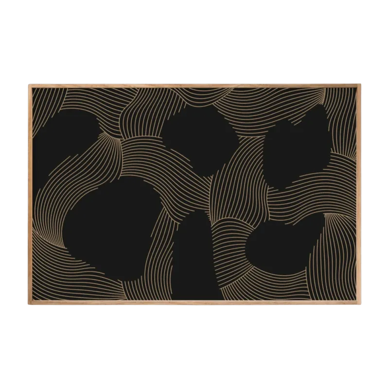 Tableau noir avec reliefs 60 x 40 cm Albe - Kōje & Møhe - The Cool Republic