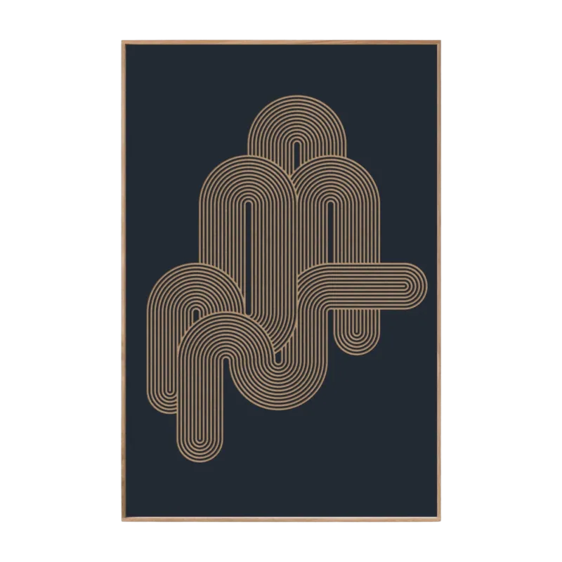 Tableau noir avec reliefs 60 x 90 cm Hegoa - Kōje & Møhe - The Cool Republic