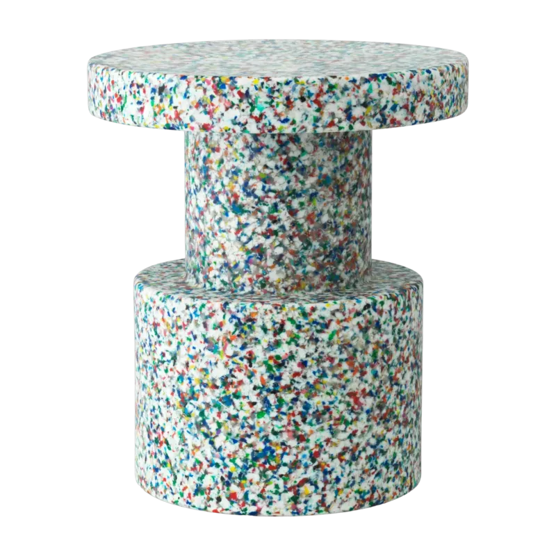 Tabouret blanc multicolore pixelisé Bit blanc Multi - Normann Copenhagen - The Cool Republic