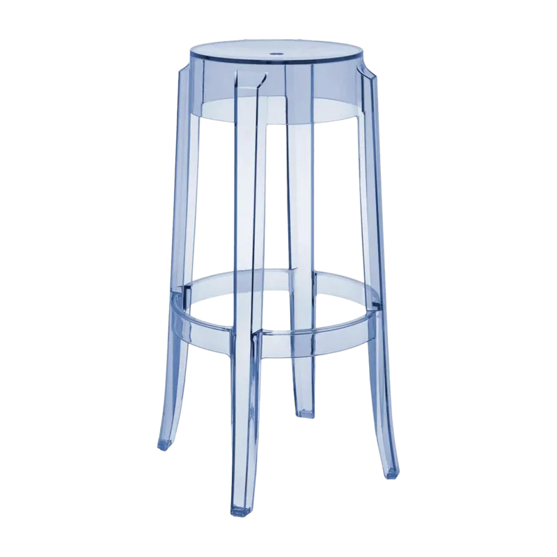 Tabouret bleu 75 cm Charles Ghost - Kartell - The Cool Republic