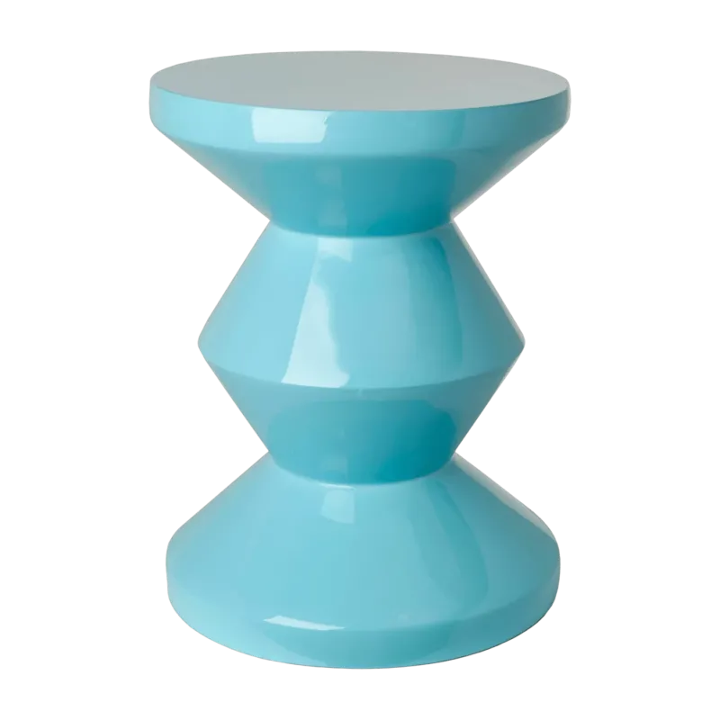 Tabouret bleu laqué Zig Zag - Pols Potten - The Cool Republic
