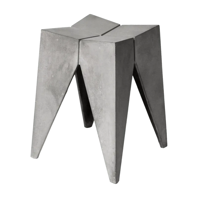 Tabouret contemporain en béton 35 x 35 x 45 Bridge - Lyon Béton - The Cool Republic