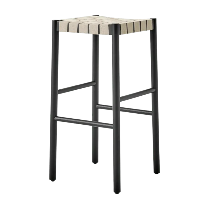 Tabouret de bar beige et piètement noir Betty TK8 - &tradition - The Cool Republic