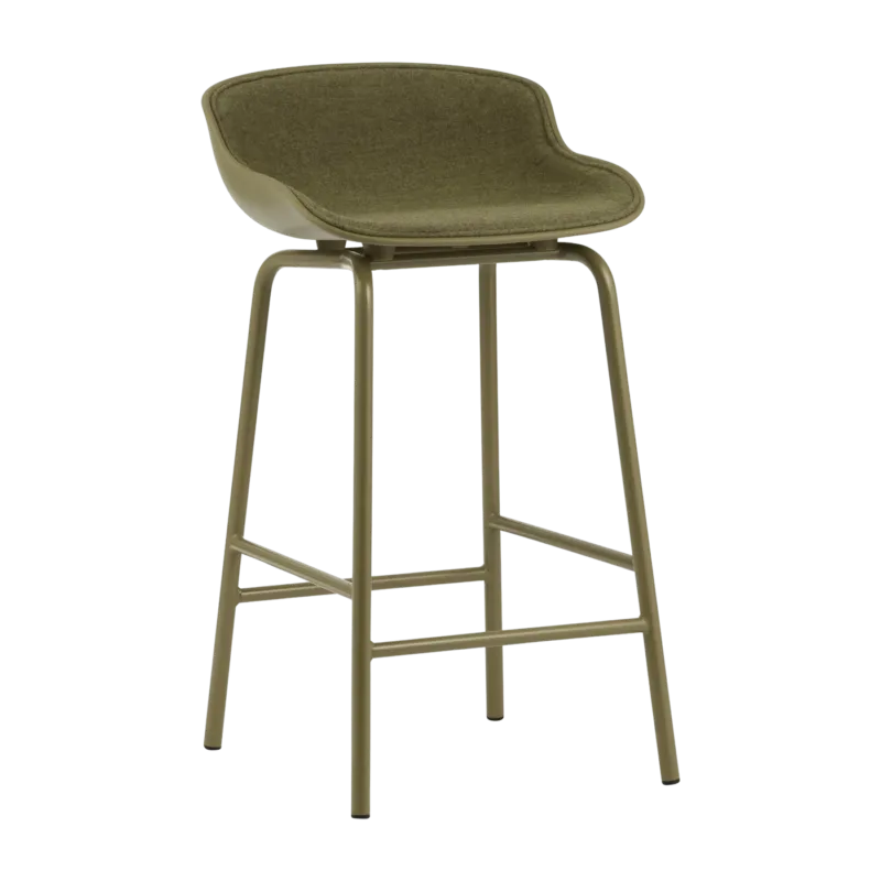 Tabouret de bar en acier et pp avec tissu olive 65 cm Hyg - Normann Copenhagen - The Cool Republic