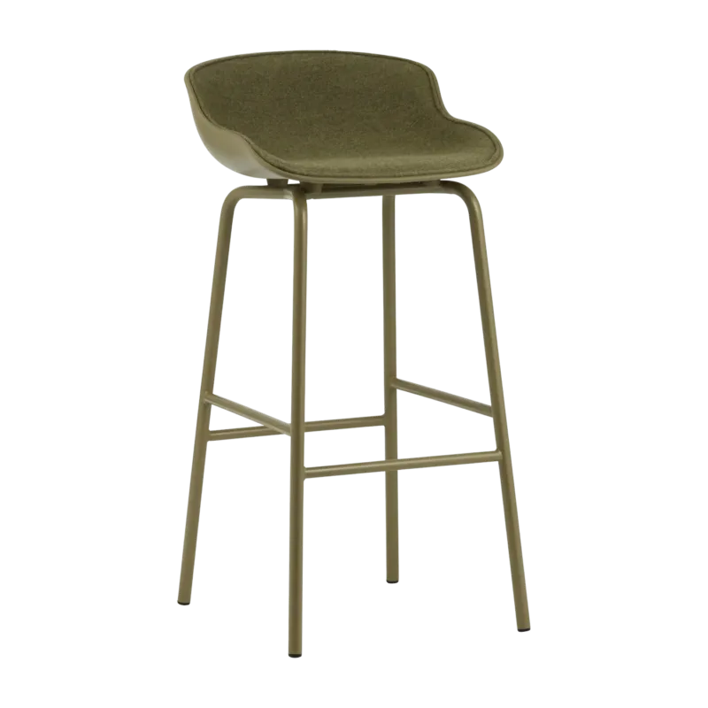 Tabouret de bar en acier et pp avec tissu olive 75 cm Hyg - Normann Copenhagen - The Cool Republic
