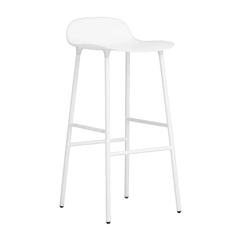Tabouret de bar en acier et pp blanc 75 cm Form - Normann Copenhagen - The Cool Republic