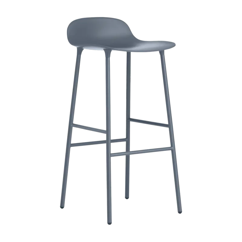 Tabouret de bar en acier et pp bleu 75 cm Form - Normann Copenhagen - The Cool Republic