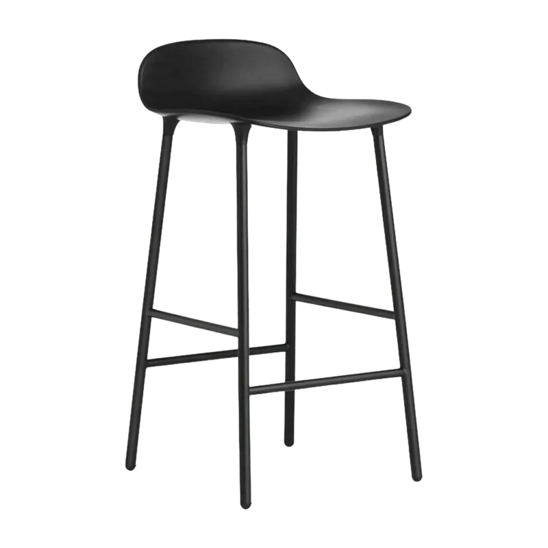 Tabouret de bar en acier et pp noir 65 cm Form - Normann Copenhagen - The Cool Republic
