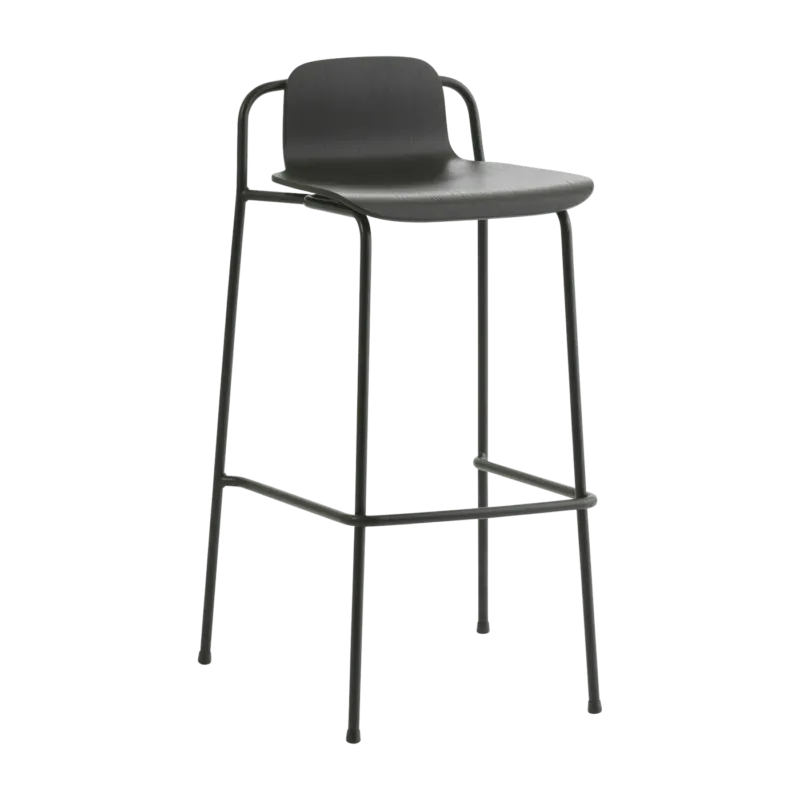 Tabouret de bar en acier noir 75 cm Studio Oak - Normann Copenhagen - The Cool Republic