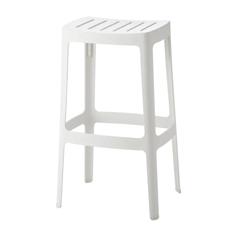 Tabouret de bar en aluminium blanc Cut - Cane-Line - The Cool Republic