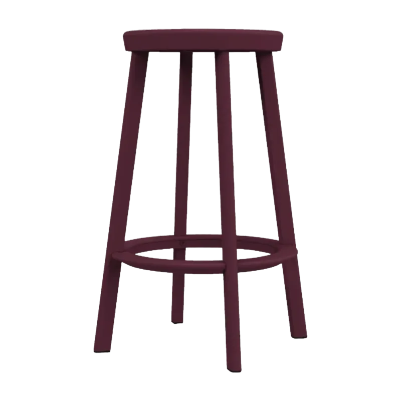 Tabouret de bar en aluminium bordeaux 66 cm Deja-vu - Magis - The Cool Republic