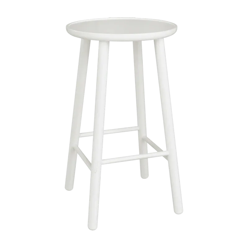 Tabouret de bar en bouleau blanc 63 cm ZigZag - Hans K - The Cool Republic