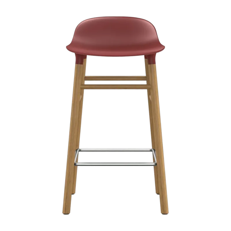 Tabouret de bar en chêne naturel et pp rouge 65 cm Form - Normann Copenhagen - The Cool Republic