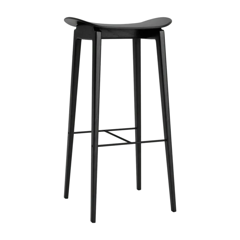 Tabouret de bar en chêne noir 75 cm NY11 - NOR11 - The Cool Republic