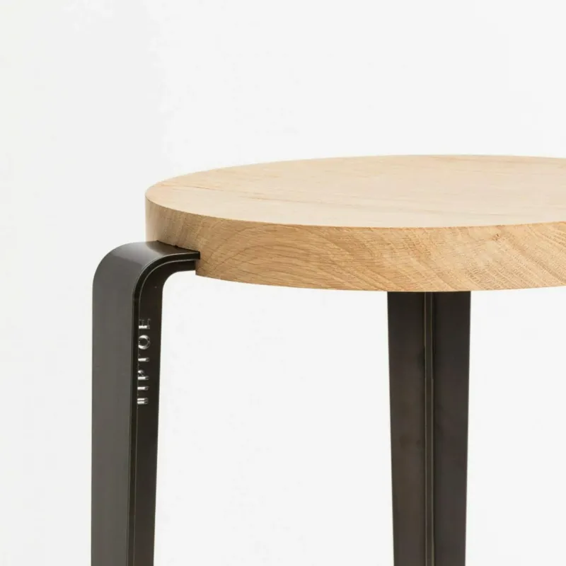 Tabouret de bar en chêne noir graphite BIG LOU - TIPTOE - The Cool Republic