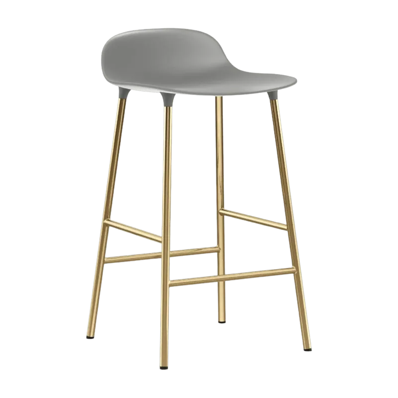 Tabouret de bar en laiton et pp gris 65 cm Form - Normann Copenhagen - The Cool Republic