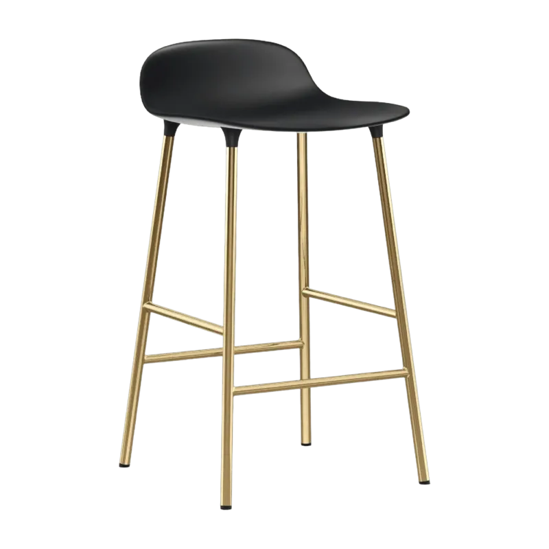 Tabouret de bar en laiton et pp noir 65 cm Form - Normann Copenhagen - The Cool Republic