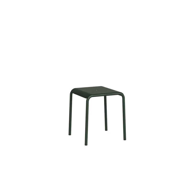 Tabouret de jardin en acier thermolaqué inoxydable vert forêt 42x40x45cm Panorama - TIPTOE - The Cool Republic