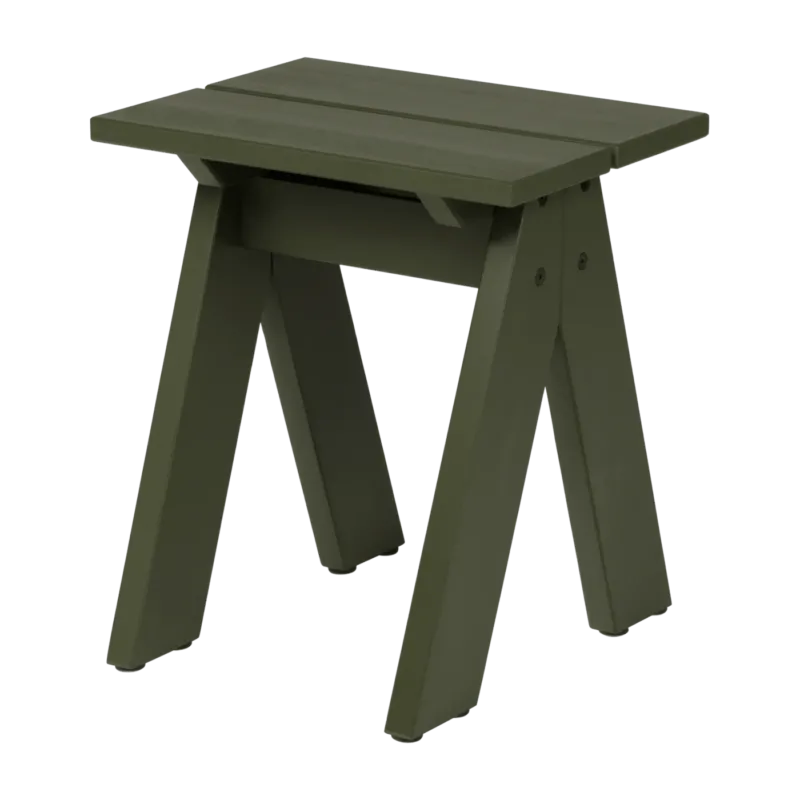 Tabouret de jardin en bois de pin massif vert forêt 40x40x44cm Navo - noo.ma - The Cool Republic