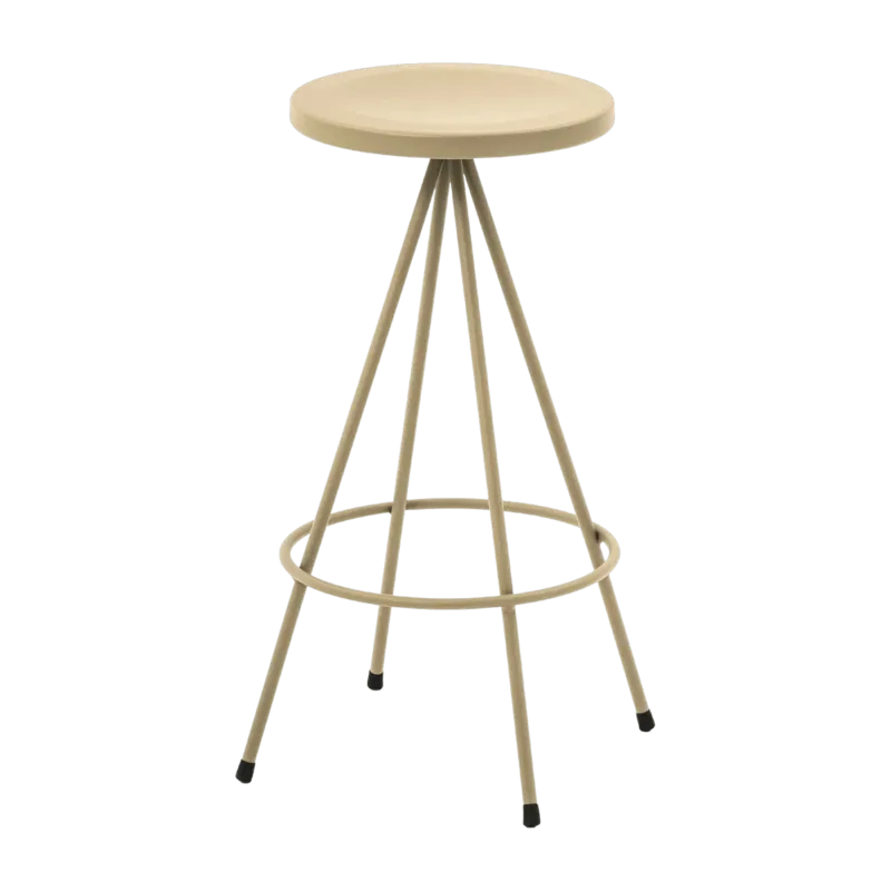 Tabouret en acier gris olive 60 cm Nuta - Mobles 114 - The Cool Republic