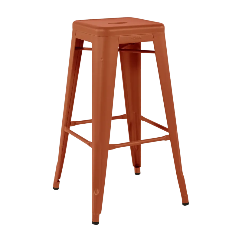 Tabouret en acier H75 Terracotta mat fine texture - Tolix - The Cool Republic