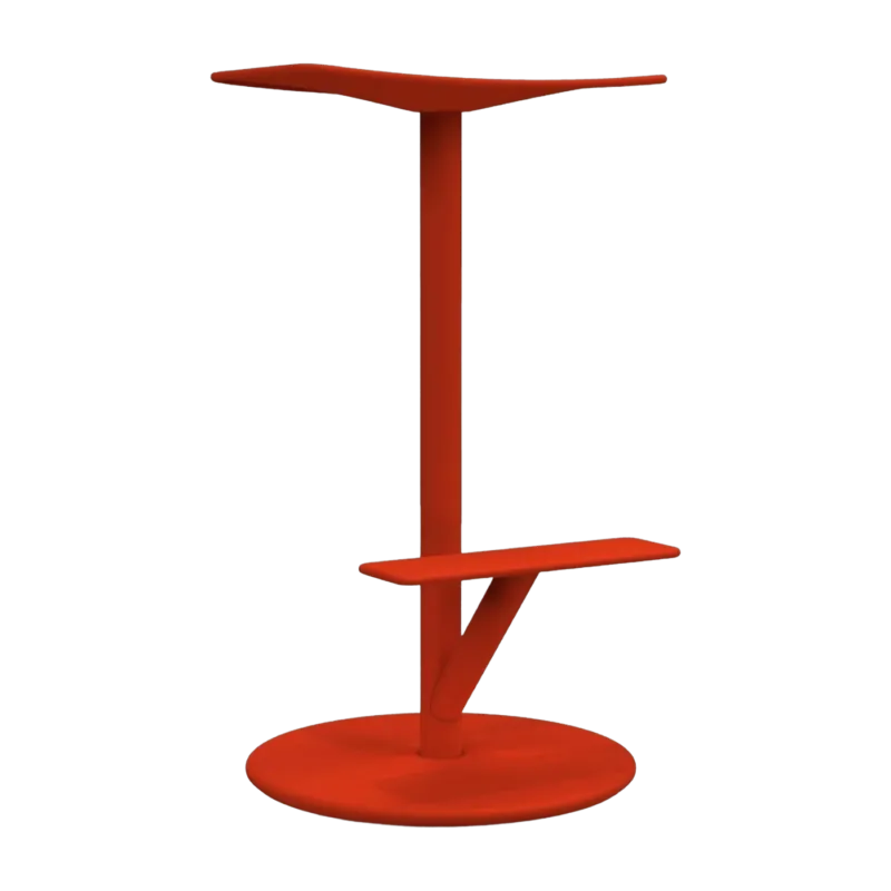 Tabouret en acier mat 66 cm corail Sequoia - Magis - The Cool Republic
