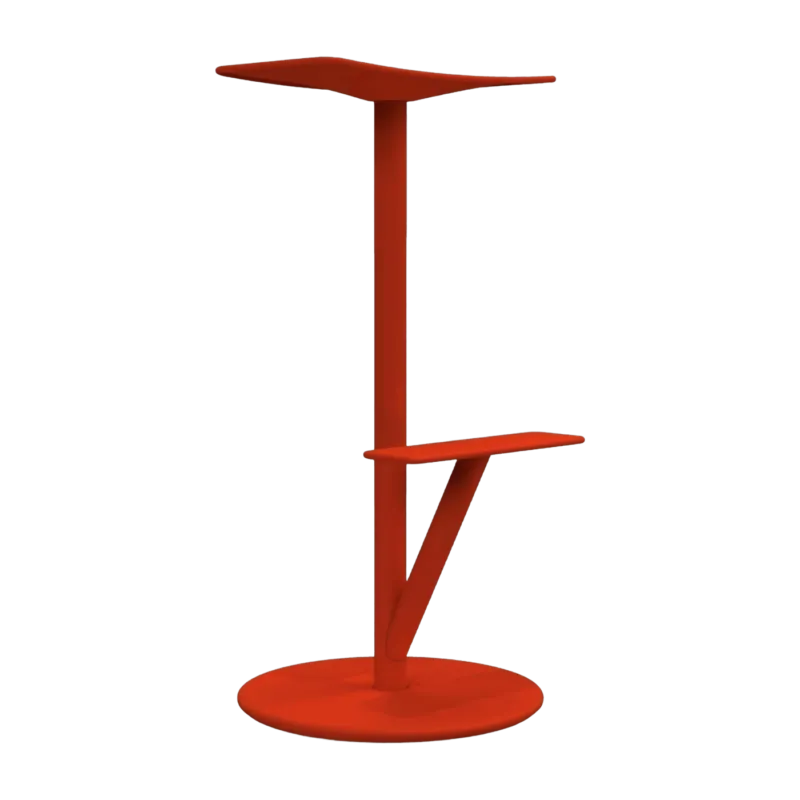 Tabouret en acier mat 76 cm corail Sequoia - Magis - The Cool Republic