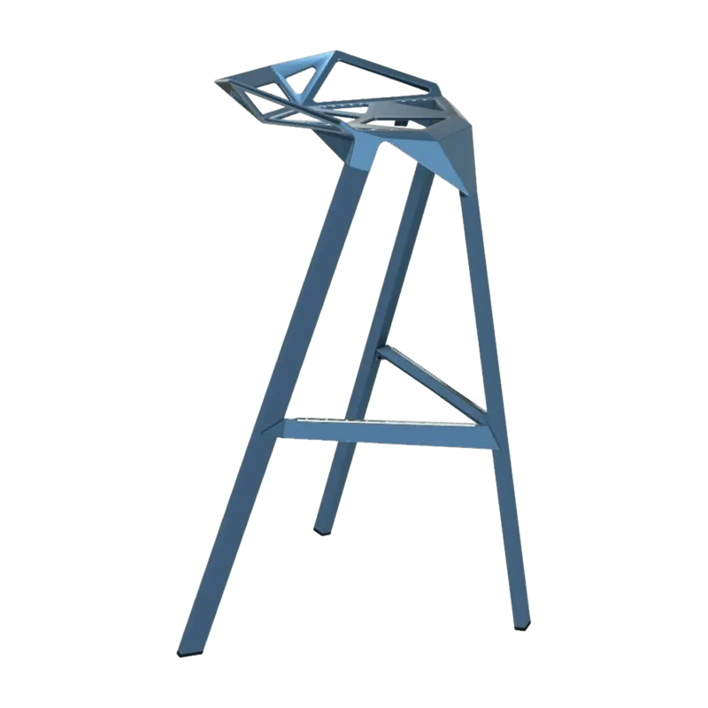 Tabouret en aluminium bleu 77 cm One - Magis - The Cool Republic