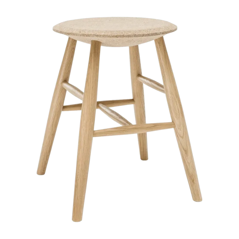 Tabouret en liège clair et bois naturel Drifted - Hem - The Cool Republic
