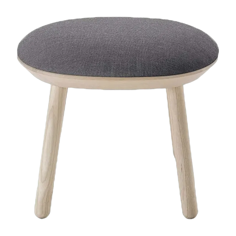 Tabouret en tissu gris Naïve - Emko - The Cool Republic